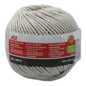 Ace Multi-Purpose Twine Twisted Cotton White Sold By Meter